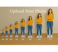 Custom Life-Size Cardboard Cutout - Upload Your Photo, Personalized Full Body Standee, Party Decor, Gag Gift, Event Display (84 cm Height)
