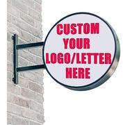 Custom Light Box Store Waterproof Round Light Advertising Board Sign Logo Signs for Shop Bar Cafe tea Salon Decor Billboard For Printed Illuminated Sign 12"16“20"24”