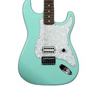 Custom Light Green Electric Guitar, Solid Body,Maple Fretboard, White PickGuard,H Pickups