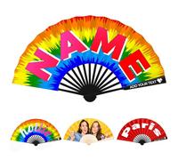 Custom Line Dance Popping Fan, Personalized Hand Fan with Photo & Text, Foldable Bamboo Clap Fans for Women/Men, Weddings, Church, Dance Parties