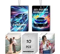 Custom LOGO Car Air Fresheners - Bulk Packs (10/50/100Pcs), Double-Sided Personalised Photo & Text