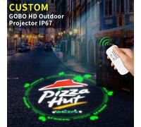 Custom Logo Led Gobo Projector Hd Sign Indoor/Outdoor Use Ip67 Waterproof Rotating Advertising Image Projection Door Lamp