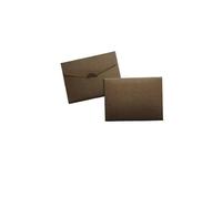 Custom Logo Mini Envelope Bank Credit Card Envelopes Mebership Sleeve Thickened Pearl Paper Gold Stamping(Brown,50pcs)