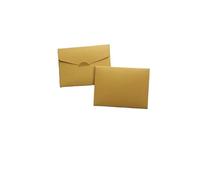 Custom Logo Mini Envelope Bank Credit Card Envelopes Mebership Sleeve Thickened Pearl Paper Gold Stamping(Beige Gold,40pcs)