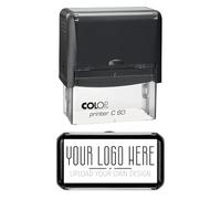 Custom Logo Stamp - Personalised Company Rubber Stamp Featuring Your Logo for Office Use, Branding, Packaging & Promotional Marketing (77mm x 36mm)