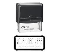 Custom Logo Stamp - Personalised Company Rubber Stamp Featuring Your Logo for Office Use, Branding, Packaging & Promotional Marketing (70mm x 30mm)