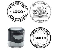Custom Logo Stamp, Personalised Library Stamp for Business, Teacher, Wedding, Handmade, Package, Address, Office - from The Library of Design