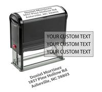 Custom Logo Stamp - Personalised Self Inking Stamps - Custom Ink Stamp with Logo Name Text for for Book, Teacher, Address, Office