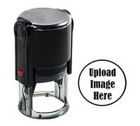 Custom Logo Stamp Personalized Image Self-Inking Stamper - Custom Business Logo Text - Different Sizes - 5 Ink Color Options