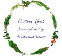 Custom Logo Stickers - Design Your Own Personalized Labels with Text, Image, & Photo - Waterproof, UV Protected, Fade & Heat Cold Resistant - Pack of 100 (Wreath 2, 51mm)