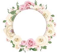 Custom Logo Stickers - Design Your Own Personalized Labels with Text, Image, & Photo - Waterproof, UV Protected, Fade & Heat Cold Resistant - Pack of 100 (Wreath 10, 51mm)