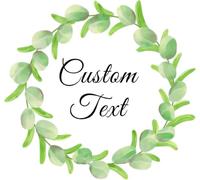 Custom Logo Stickers - Design Your Own Personalized Labels with Text, Image, & Photo - Waterproof, UV Protected, Fade & Heat Cold Resistant - Pack of 100 (Wreath 6, 51mm)