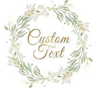 Custom Logo Stickers - Design Your Own Personalized Labels with Text, Image, & Photo - Waterproof, UV Protected, Fade & Heat Cold Resistant - Pack of 100 (Wreath 13, 100mm)
