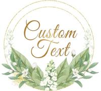 Custom Logo Stickers - Design Your Own Personalized Labels with Text, Image, & Photo - Waterproof, UV Protected, Fade & Heat Cold Resistant - Pack of 100 (Wreath 30, 38mm)