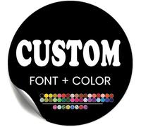 Custom Logo Stickers - Design Your Own Personalized Labels with Text, Image, & Photo - Waterproof, UV Protected, Fade & Heat Cold Resistant - Pack of 100 (Custom Text, 89mm)
