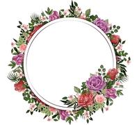 Custom Logo Stickers - Design Your Own Personalized Labels with Text, Image, & Photo - Waterproof, UV Protected, Fade & Heat Cold Resistant - Pack of 100 (Wreath 19, 51mm)