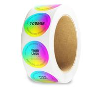 Custom Logo Stickers - Personalised Business Labels - Upload Your Own Design - FSC Paper or Polypropylene Options - UK Printed Brand Labels (Supplied On Rolls) (100, 100mm)