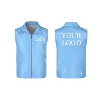 Custom Logo Vest Personalized Picture/Text Waistcoat Summer Sleeveless Thin Breathable Uniform Workwear Men Women Casual Jacket Coat Color4,XL