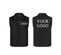 Custom Logo Vest Personalized Picture/Text Waistcoat Summer Sleeveless Thin Breathable Uniform Workwear Men Women Casual Jacket Coat Color2,XXL