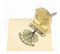 Custom Logo Wood Branding Iron,Durable Leather Wood Branding Iron Custom Burning Stamp, Gift for Father, Friends and Husband (1"x1")
