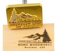 Custom Logo Wood Branding Iron Heat Stamp for Woodworkers and Craftman Handcrafted by Design (1"x1")