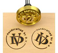 Custom Logo Wood Branding Iron Heat Stamp for Woodworkers and Craftman Handcrafted by Design (2.5"x2.5")