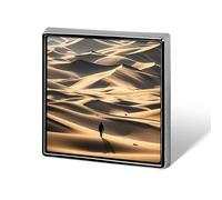 Custom Lonely Desert Lapel Pin Aluminum Alloy Button Badge Personalized Exquisite Brooch Classic Mini Pin 0.7" X 0.7" Inch for Backpacks Hat Suit Jacket Clothing Decoration