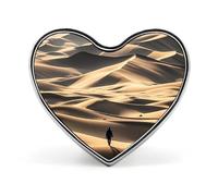 Custom Lonely Desert Lapel Pin Aluminum Alloy Button Badge Personalized Heart Exquisite Brooch Classic Mini Pin for Backpacks Hat Suit Jacket Decoration