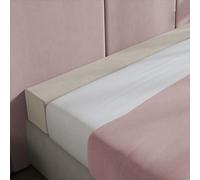 Custom Long Bolster Pillow Body Support Cushions, Rectangle Mattress Gap Fillers Bed Mattress Connector Close The Gap Between Bed and Wall Side with Zipper (200 * 12 * 15cm,Beige)