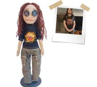 Custom Look-Alike Doll with Button Eyes, Handmade Ragdoll Personalized from Photo, Mini-Me Figurine