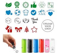 Custom Loyalty Card Stamp Personalized Logo Stamps Self Inking Customized Business Round Rubber Stamp Mini Small Card Stamp