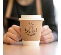 Custom Loyalty Card Stamp, Small Rubber Logo Stamp, Custom Coffee Mug Logo Stamp, Cup Sleeve Stamp Mini Stamp Logo, Coffee Card Stamp
