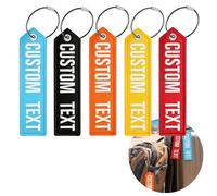 Custom Luggage Tags, 1PCS Personalized Embroidered ID Tags for Suitcases & Travel Bags, Travel Suitcases Tags Label with Stainless Steel Loop for Baggage Luggage Bags Keys for Easy Bag Recognition