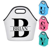 Custom Lunch Bag Box Personalised Insulated Lunch Tote with Zipper Add Your Initials Name for Work School Picnic,29x12.5x30cm