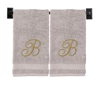 Custom Luxury Towels - Monogrammed Hand Towels - Set of 2 - Genuine Turkish Cotton - Choose Any Letter - Choose Towel and Thread Color - Embroidered Script Monogram - Personalized Towels