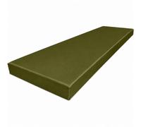 Custom Made Caravan Seat Cushion | Camper Van, Motorhome, Boat & Window Seat Cushion | High Density Foam | Removable Washable Zip Cover | UK Made, Olive Green, 25cm x 190cm x 10 cm(Zip Cover + Foam)