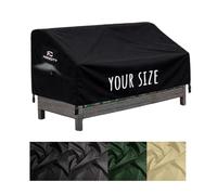 Custom Made Garden Bench Cover Breathable and Wind Resistant Sturdy Protective Cover for Garden Seat Furniture Personalised Black [131]