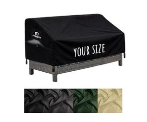 Custom Made Garden Bench Cover Breathable and Wind Resistant Sturdy Protective Cover for Garden Seat Furniture Personalised Black [131]