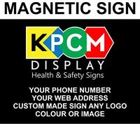 Custom made Magnetic sign - 0.8 mm Flexible Magnetic 400mm x 300mm