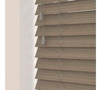 Custom Made To Measure Real Wooden Venetian Blinds with strings (50mm Slats) (Inner City Oak, 40cm - 60cm (Width) x Up To 120cm (Drop))