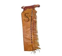Custom Made Western Rodeo Cowboy Chaps Genuine Cowhide Leather Work Bull Trail Riding Equestrian Tack Show Horse Riding Protective Gear Chinks 003 (Small)