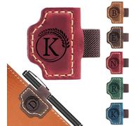 Custom Magnetic Bookmarks 26 Letters Name Initial Personalized Mark Bookmark with Pen Holder Gifts for Women Men Book Lovers Readers (Red,K)