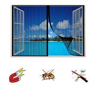 Custom Magnetic Fly Screen Window mesh Window Curtains net Fly Mosquito Insects Screen net with self-Adhesive Tape,Ultra Seal,Various Sizes,Shuts Automatically,Easy to Install