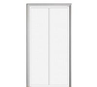 Custom Magnetic Fly Screens for Doors - Heavy Duty Fiberglass Mesh Curtain with Full Frame Hook & Loop Automatic Closure with Strong Magnets - White Door Screen