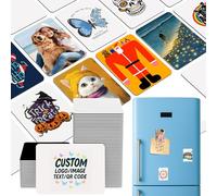 Custom Magnets in Bulk,Pack 20-300 Personalised Photo Magnets with Your Picture/Logo/Text,Soft Fridge Magnets for Oven,Locker,Office,Promotion,Event,Branding,Souvenier,Business Logo (Rectangle)