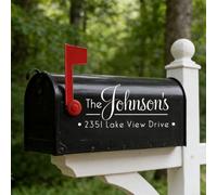 Custom Mailbox Numbers Street Address & Name, Personalized House Numbers Stickers for Outside, Many Colors & Sizes(16X6.5in)