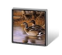 Custom Mallard Ducks Lapel Pin Aluminum Alloy Button Badge Personalized Exquisite Brooch Classic Mini Pin 0.7" X 0.7" Inch for Backpacks Hat Suit Jacket Clothing Decoration