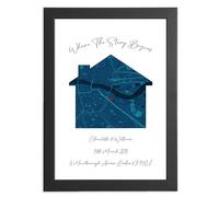 Custom Map of Where You Met - Personalised Romantic Gift for Couples, Him or Her | First Date Location Print, Ideal for Anniversaries, Birthdays, Christmas & Special Occasions