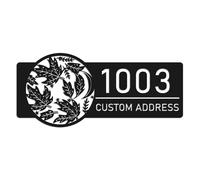 Custom Maple Leaf Address Sign, Personalized Metal House Number Sign Plaque, Laser Cut Outdoor Home Decor, Maple Motif Yard Marker, Detailed Leaf Design for Front Door Gate Wall (Style-4)