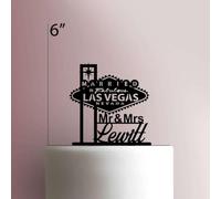 Custom Married in Fabulous Las Vegas WeddingAcrylic Cake Topper 3mm Thick Premium Laser Cut Cake Decoration for Birthday, Wedding, Baby Shower & Party Cakes Durable Reusable